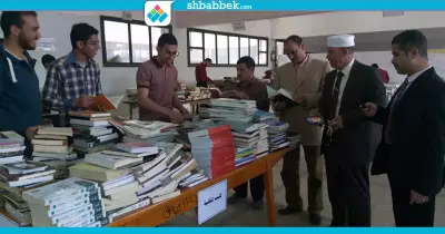 بـ ٣ جنيه.. معرض لبيع الكتب القديمة داخل جامعة أسيوط (صور)