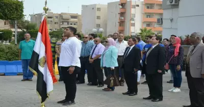 شاهد| «تحية العلم» في جامعة بورسعيد