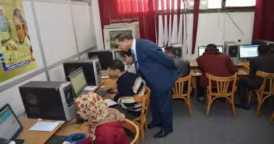 بدء اختبارت القبول لتدريب طلاب تجارة سوهاج في المعهد المصرفي