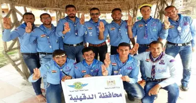 طلاب جامعة المنصورة الأول عربيا في الجوالة الجوية