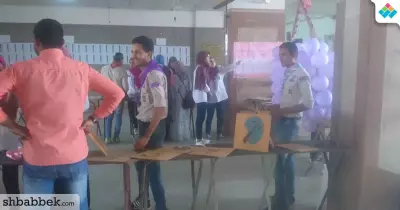 صور| جوالة «آداب طنطا» تقيم معرضا فنيا للتعريف بالأنشطة