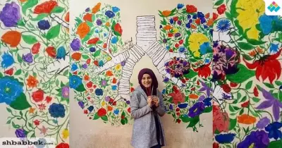 طلاب يرسمون جداريات لتجميل كلية الطب البيطري جامعة بنها (صور)