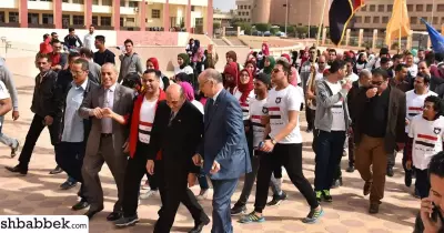 جامعة السادات تنظم يوما رياضيا لدعم الجيش والشرطة