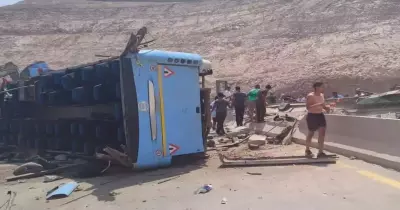 انقلاب أتوبيس اليوم في حادث طريق السخنة.. إصابات بالجملة