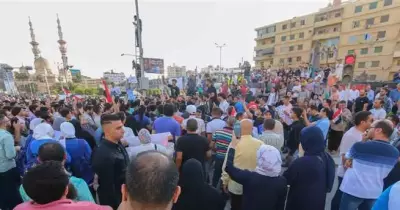 مظاهرات المنصورة اليوم لدعم فلسطين بالفيديو والصور