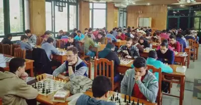بالصور.. جامعة القاهرة تنظم مسابقة شطرنج