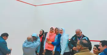 فوز جامعة المنيا بالميدالية الذهبية في مسابقة الاسكواش بأسبوع شباب الجامعات