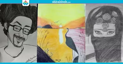 مواهب الرسم.. من مشاركات الطالبة هاجر أحمد (صور)