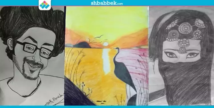  مواهب الرسم.. من مشاركات الطالبة هاجر أحمد (صور) 