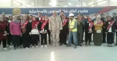 طلاب بجامعة بني سويف يزورون قناة السويس