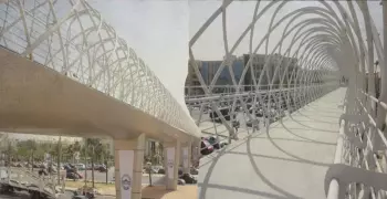 جامعة مصر للعلوم والتكنولوجيا تفتتح كوبري المشاة الجديد.. 22 أبريل