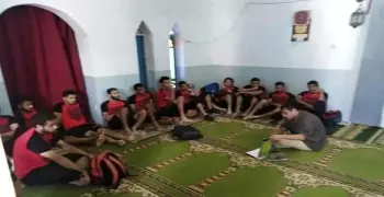فريق بلبيس يتلقى المحاضرة الفنية بمسجد قبل مباراة في كأس مصر