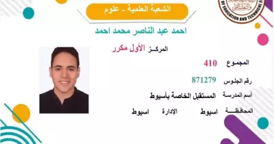 تصريحات أوائل الثانوية العامة 2020.. بعشق الكورة وحصولي على المركز الأول مفاجأة