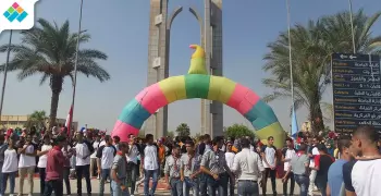 جامعة حلوان تتزين لاستقبال وزير التعليم العالي (صور)