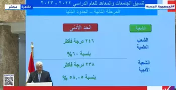 عدد طلاب المرحلة الثانية في التنسيق علمي وأدبي