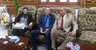 عبدالحي عزب وزوجته يهنئان «المحرصاوي» بتوليه منصب رئاسة جامعة الأزهر