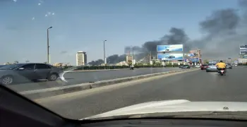 حريق ضخم بالقرب من مستشفى الجلاء بوسط القاهرة (صور)