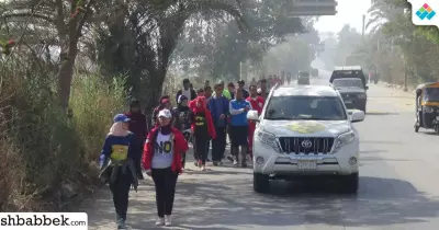 بالصور.. ماراثون جري «42 كيلو متر» لطلاب جامعة المنيا