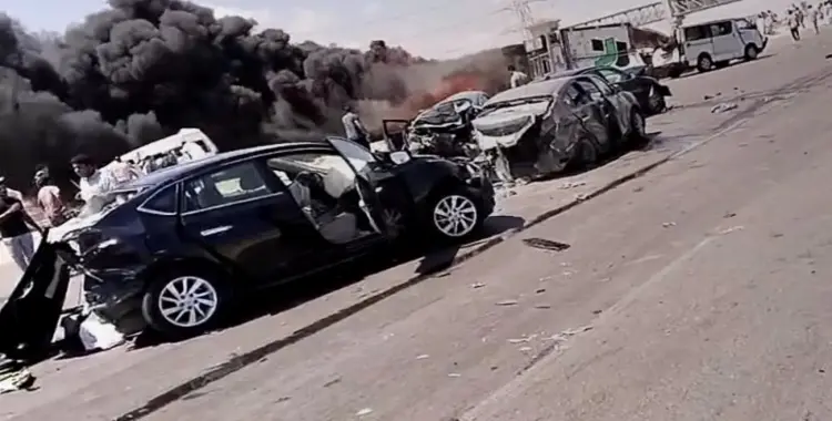  18 مصابا وحالتي وفاة في حادث طريق مطروح اليوم وإعلان حالة الطوارئ 