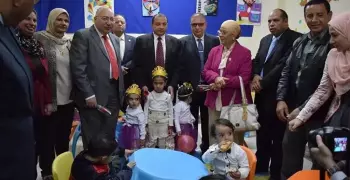 رئيس جامعة بني سويف يفتتح حضانة زهور الشرق