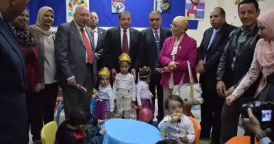رئيس جامعة بني سويف يفتتح حضانة زهور الشرق