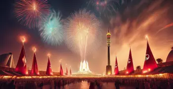 الألعاب النارية اليوم الوطني 95 الدمام.. وش الساعة؟