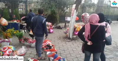بالصور.. طلاب جامعة عين شمس يحتفلون بعيد الحب