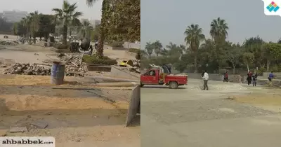 تحويل مسار السير بجامعة حلوان بسبب أعمال الصيانة
