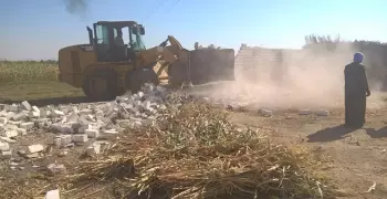 حملات لإزالة التعديات على الأراضي الزراعية في بني سويف