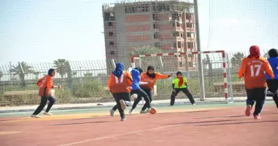 فوز طالبات كلية التربية الرياضية بكأس جامعة المنيا في كرة القدم الخماسي