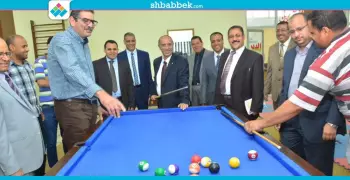 بالصور.. افتتاح معرض تشكيلي وصالة رياضية بتربية أسيوط