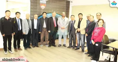 طلاب صينيون يزورن مركز الدراسات الدولية عن بعد بجامعة طنطا