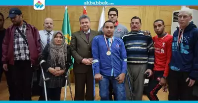فازوا ببطولة الجامعة.. جامعة بنها تكرم طلاب من ذوي الإعاقة (صور)