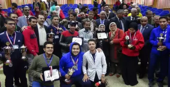 جوائز جامعة المنيا في المجال العلمي والرياضي بأسبوع شباب الجامعات