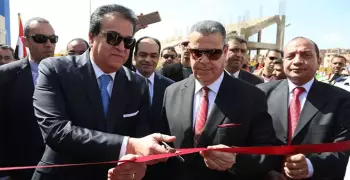 وزير التعليم العالي يفتتح منشآت في جامعة بني سويف (صور)
