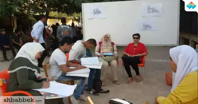 لاكتشاف مواهب الطلاب.. إقامة مرسم ميداني بكلية التجارة جامعة المنصورة
