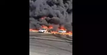 وزارة الصحة تعلن عدد إصابات حريق طريق الإسماعيلية الصحراوي اليوم
