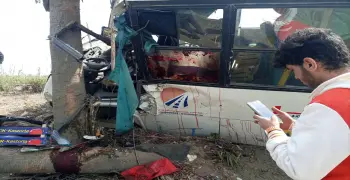 إصابة 8 طلاب في حادث انقلاب أتوبيس على طريق طنطا بالأسماء.. (صور)