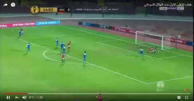 حسين الشحات يسجل الهدف الأول للأهلي في شباك الهلال السوداني (فيديو)