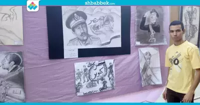 جامعه أسيوط تحتفل بذكرى أكتوبر برسوم لأبرز شخصيات الحرب (صور)
