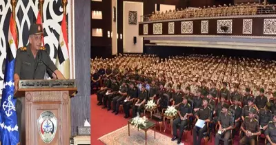 وزير الدفاع يجتمع بطلاب المعهد الفني للقوات المسلحة وأعضاء هيئة التدريس