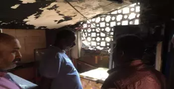 أول صور من حريق كنيسة مارجرجس بشبرا