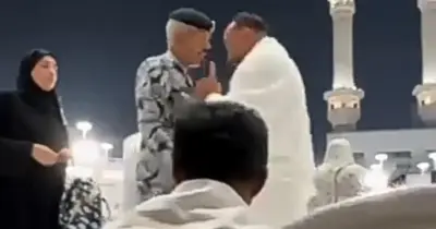 فيديو اعتداء رجل الأمن بالحرم على معتمر مصري: إيدك ما تتمد