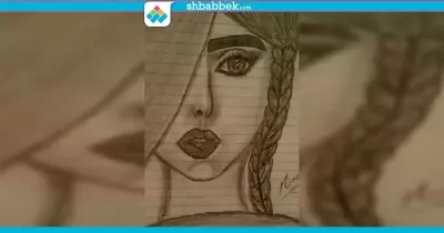 الطالبة منة عاطف.. تحترف الرسم بالرصاص في المواصلات