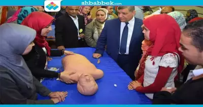صور|  تمريض سوهاج تقيم خيمة الإسعافات الأولية لتدريب طلاب الجامعة