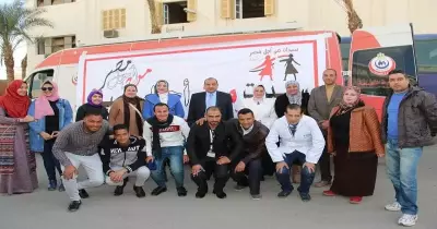 «دمّي لجنود بلدي».. حملة تبرع بالدم في جامعة بني سويف لصالح القوات المسلحة