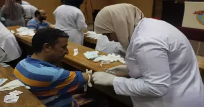 استمرار فعليات حملة «جامعة خالية من فيرس سي» بجامعة المنصورة