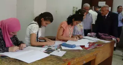 صور| 3250 طالب وطالبة يتقدمون لاختبارات القدرات بجامعة المنيا
