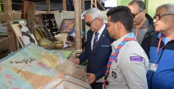بالأغاني الكشفية.. عشيرة الجوالة تستقبل رئيس جامعة المنوفية بأسبوع شباب الجامعات