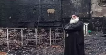 قس كنيسة مارجرجس بحلوان: احترقت بالكامل ولم يتبق بها شيء سليم
